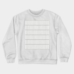 Rectangular Grid Pattern - White Crewneck Sweatshirt